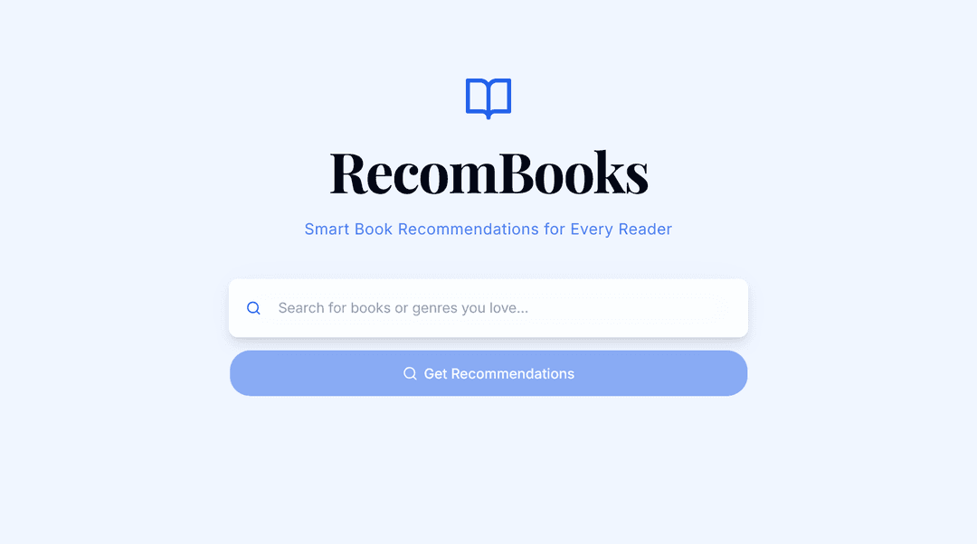 RecomBooks – AI-Powered Book Discovery Platform